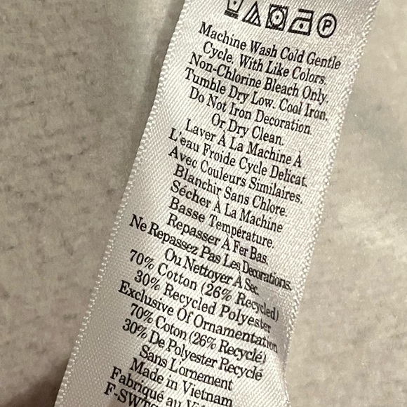 Everlane The Retrack Oversized Crew Earth Day Gray Pullover Sweatshirt - Picture 8 of 8